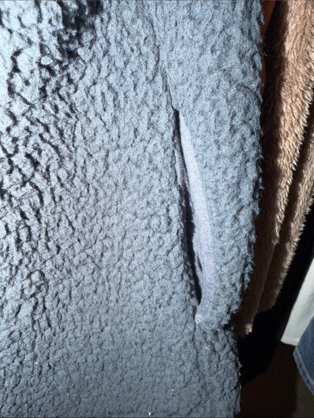 PINK by Victoria's Secret Charcoal Gray Sherpa Fleece Vest - Picture 5 of 7